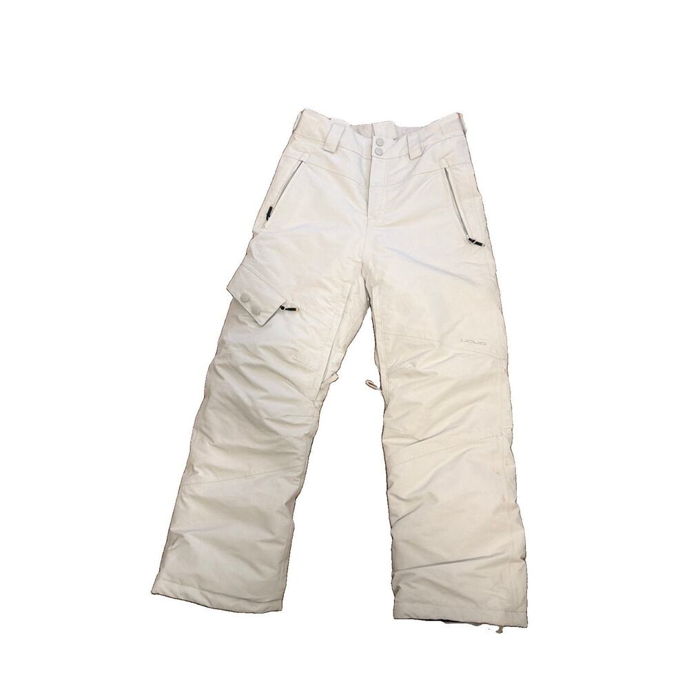 LIQUID Boardwear Snowboard Pants Girls Youth M White Insulated Ski